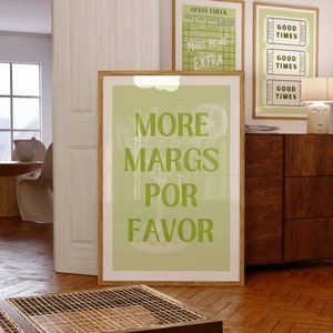 Margarita Guest Check, Good Times Ticket Stub Wall Print, Master Margarita Print, Tequila PrintMore Margs Set Of 3 Digital Prints
