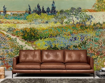 Mural de papel pintado de Van Gogh: Jardín en Arlés