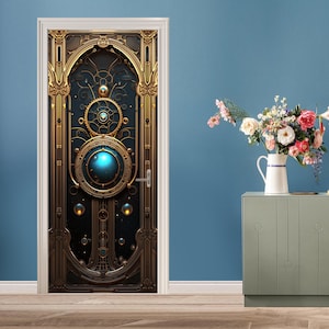 Fabulous door Sticker, Tale door Self-adhesive, Space Peel &Steek, Spaceship print home decor, Fairy door wall, door to fairy tale library