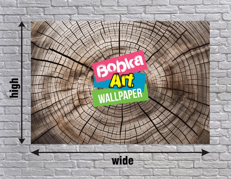 Tree Stump Rings Mural Tree Rings Wallpaper: Oak Stump Wood Texture Mural - Etsy