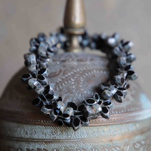 Perle di farfalla di vetro ceco nero /1.8X1.2cm