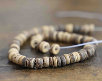 Coconut beads natural brown washers /diameter 5mm-30pcs