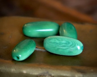 Tagua beads mint green olive/vegetable ivory shape /20-28 mm/2pcs-4pcs