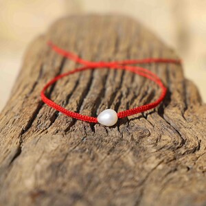 Pulsera deslizante de perlas de agua dulce trenzadas imagen 4