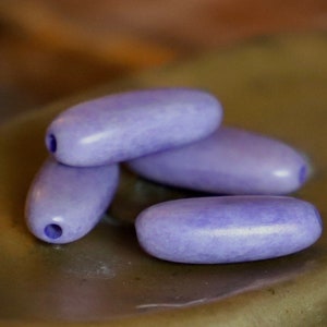 Matte purple Tagua beads olive/vegetable ivory shape /20-28mm/2 pcs-4pcs