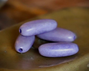 Matte purple Tagua beads olive/vegetable ivory shape /20-28mm/2 pcs-4pcs