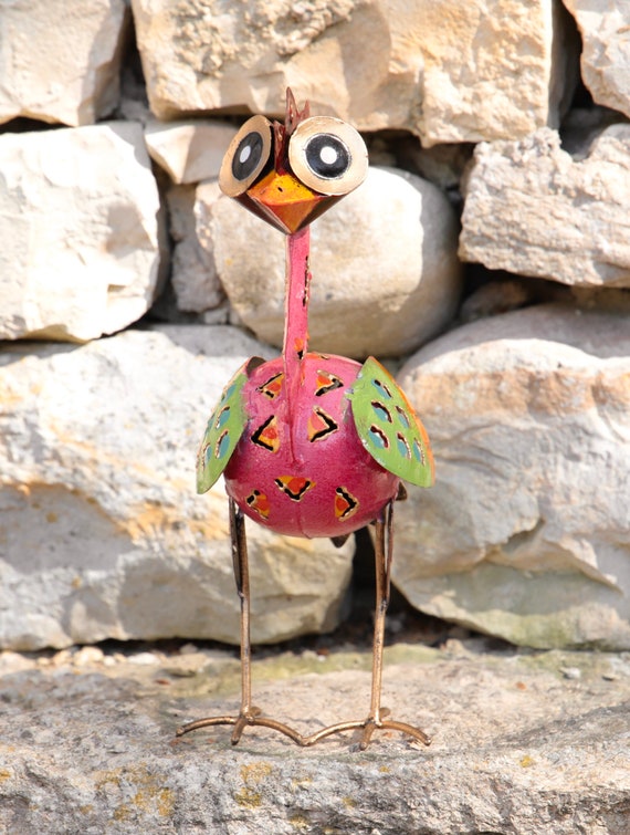Set Di 3 Decorazioni Da Giardino In Metallo E Vetro Colorato, Uccelli Fatti A Mano, Resistenti Alle Intemperie, Per Esterno E Interno - 2