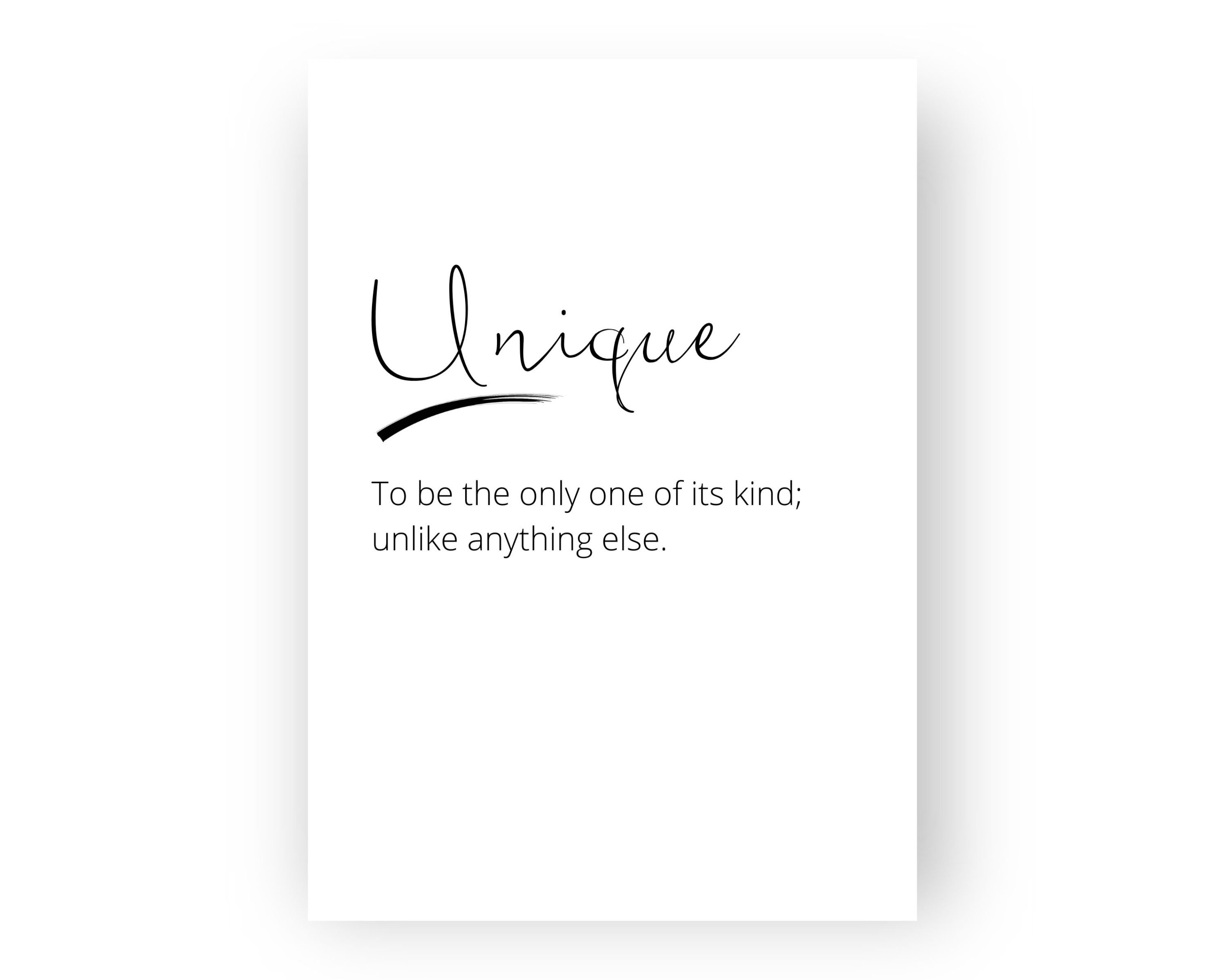Unique Definition Print Positive quotes wall art Selfbelief Etsy