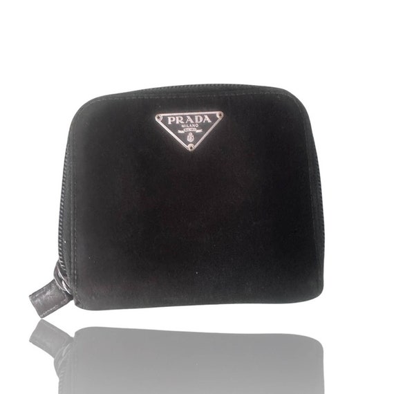 PRADA DRAGON CAMO Tessuto Saffiano Leather CHAIN Bi Fold WALLET EUC! US  Seller!