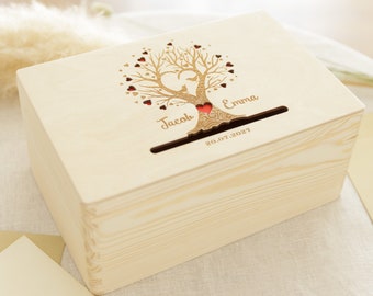 Rustic Tree Wooden Wedding Card Box Venue Motive Card Box for Wedding Gift  Card Holder Personalized Box 