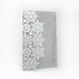 Winter Wonderland Silver Metallic Invitation Covers Laser Cut Snowflakes Wedding Cover, Winter Birthday, Sweet 16 Covers ONLY image 3