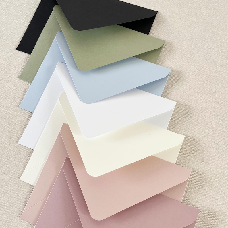 5.5 X 7.5 Custom Color Envelopes for Invitations - 12 Colors, Wedding ...