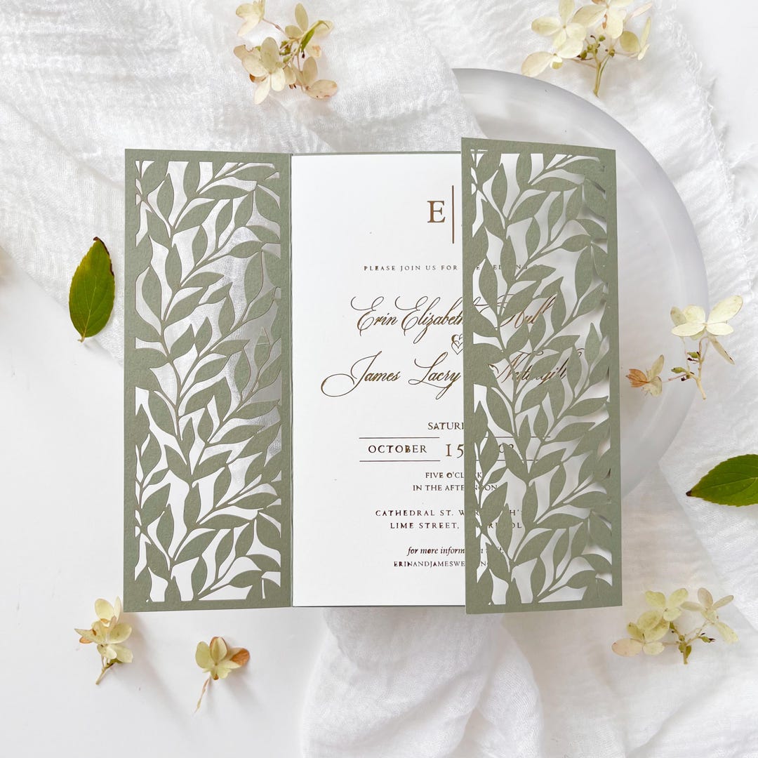 Invit Cover Laser Cut Cover for 5x7 Wedding Invitation - Custom Color, DIY Invite ...
