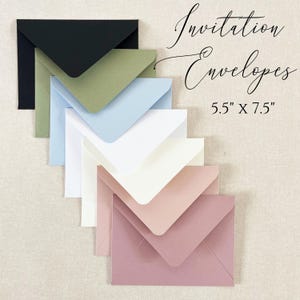 5,5 x 7,5 Umschläge für Einladungen, bedruckte Hochzeitsumschläge mit Gastadressen, benutzerdefinierte Schriftarten
