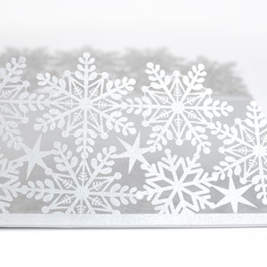 Winter Wonderland Silver Metallic Invitation Covers Laser Cut Snowflakes Wedding Cover, Winter Birthday, Sweet 16 Covers ONLY image 7