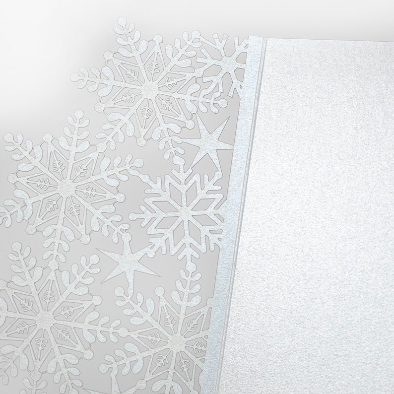 Winter Wonderland Silver Metallic Invitation Covers Laser Cut Snowflakes Wedding Cover, Winter Birthday, Sweet 16 Covers ONLY image 6