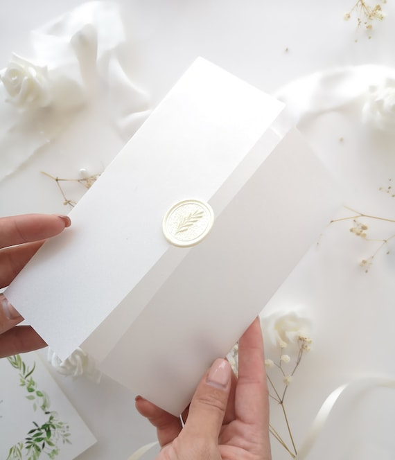 Translucent Vellum Jackets for DIY Invitations, Pre Folded 5x7 Wedding Invitation Wraps, A7 Sleeves