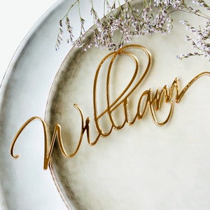 Gouden spiegel naamplaatje bruiloft, naamkaartjes plaatskaarten, verjaardagsinstelling, acryl naamplaatje