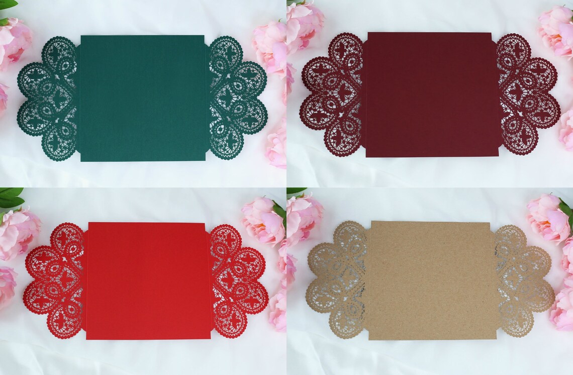 Beautiful Laser Cut Invitation Covers 8 Colours Wedding | Etsy
