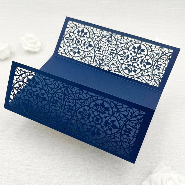 Arabic Gatefold Wedding Laser Cut Covers for 5x7 Wedding Invitation, DIY Invitation, Handmade, India, Asian