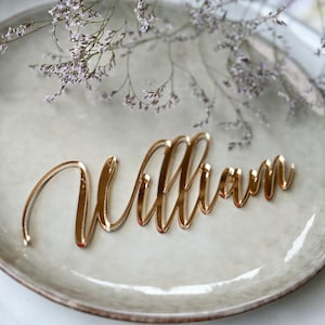Luxury Wedding Place Cards, Gold Mirror Tags, Laser Cut Names, Acrylic Wedding Place Card, Wedding Decor Table