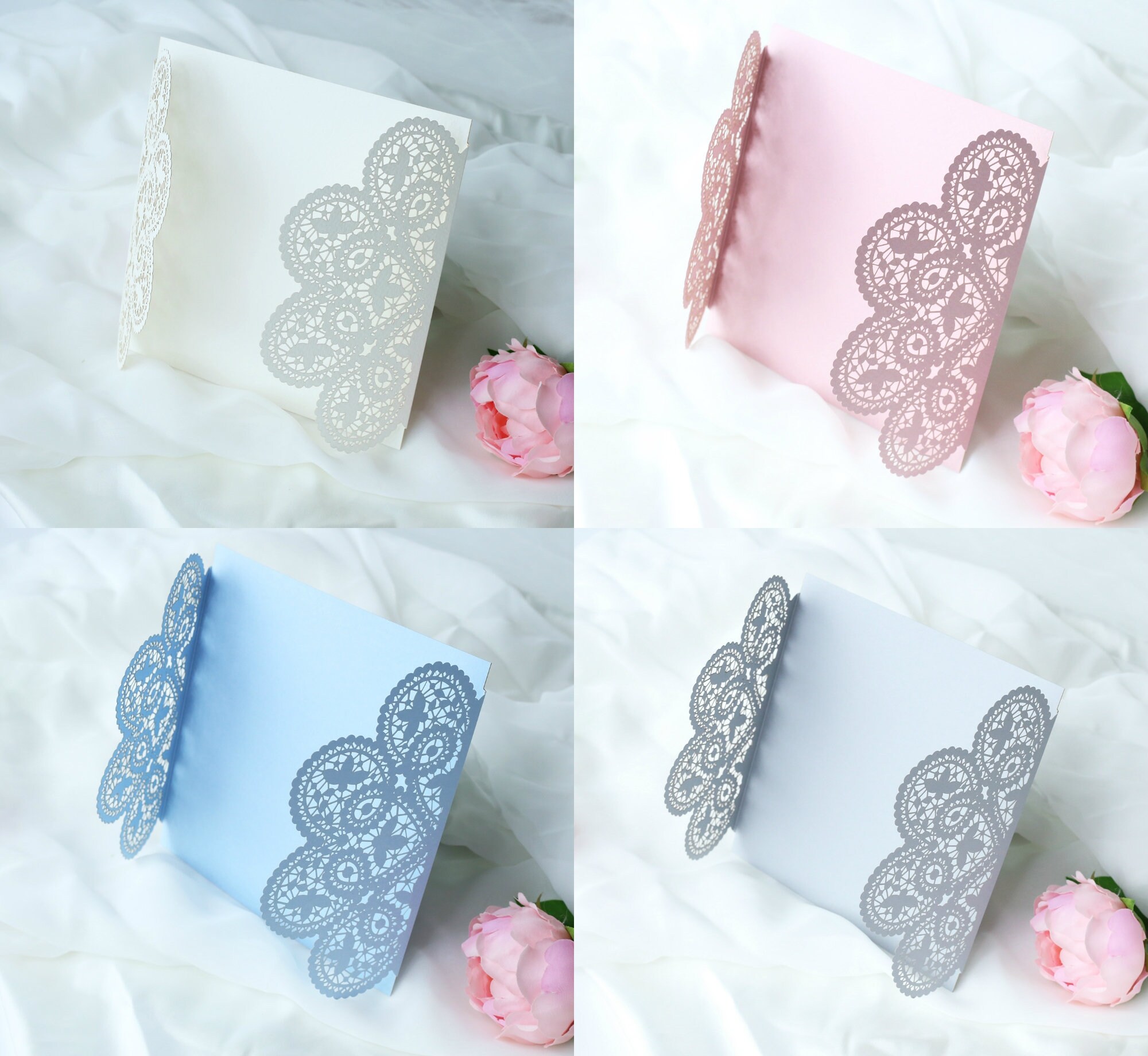 Beautiful Laser Cut Invitation Covers 8 Colours Wedding - Etsy