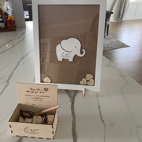 Personalized Baby Shower Gift 3D Keepsake Guestbook Babies Etsy