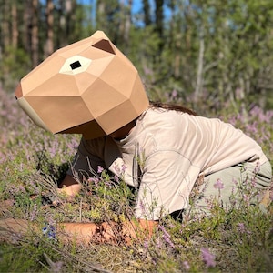 Maschera da capibara fai da te: crea il tuo simpatico e simpatico capibara. Dopo l'acquisto, scarica i modelli low poly in PDF e le istruzioni facili da seguire.