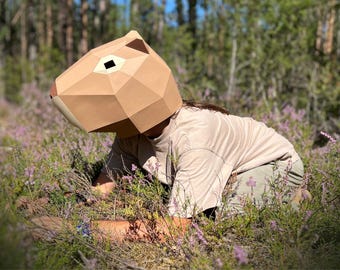 DIY-capibaramasker: grappig papercraft-masker (pdf-download)