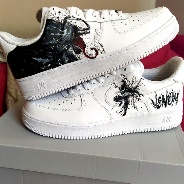 Personalizzato Nike Air Force 1 - Scarpe personalizzate - Dipinte a mano - Nike Custom Sneakers -Adidas Stan Smith- Calci personalizzati Venon AF1