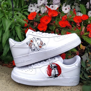 Air Force 1 custom - Japanese Samurai Koi fish - Nike - personalized gifts for her/him nike custom kicks, hand painted sneakers custom shoes