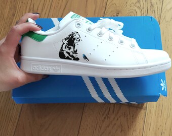 Custom Adidas Stan Smith Custom Sneaks Hand Painted