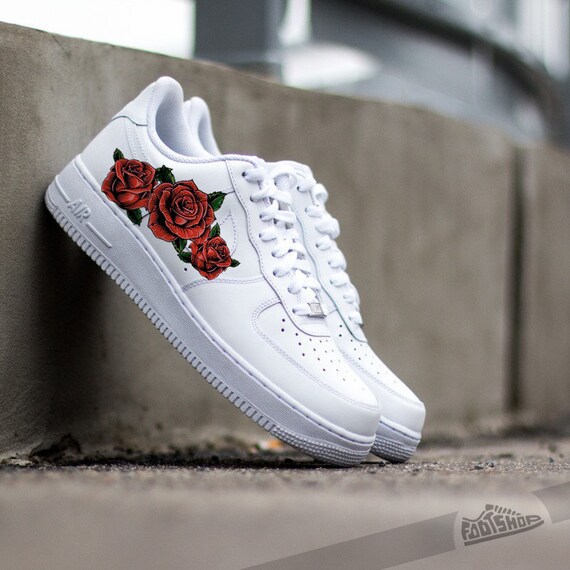 Air Force 1 Custom - Red Roses- Nike - Personalized Gifts  display picture 1