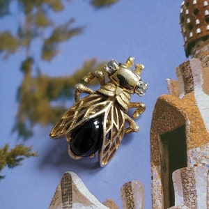 Brooch - Sphinx Black Jelly Belly Cicada Brooch/Pendant