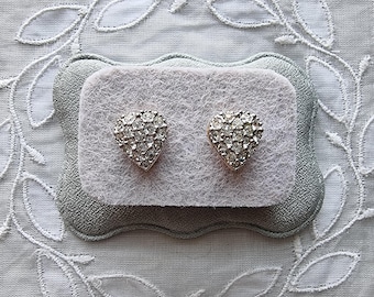 Posts - Swarovski Crystal Heart Stud Earrings