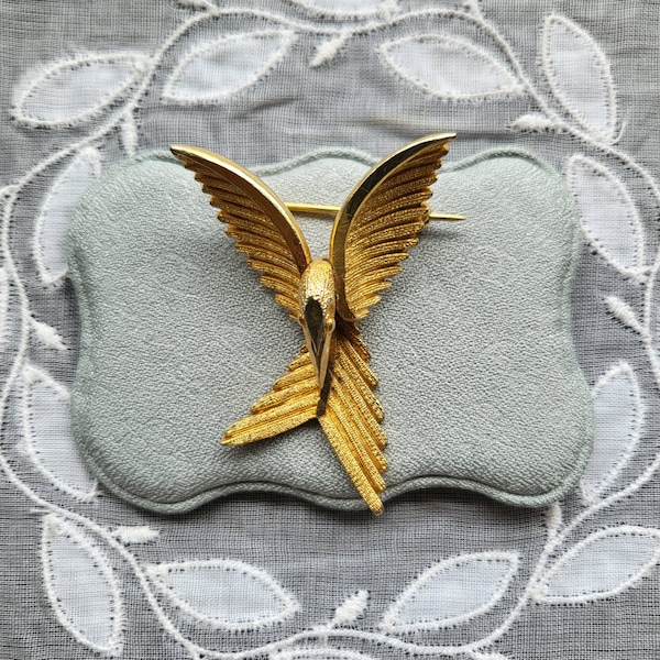 Brooch - Sphinx Gold Abstract Bird Brooch