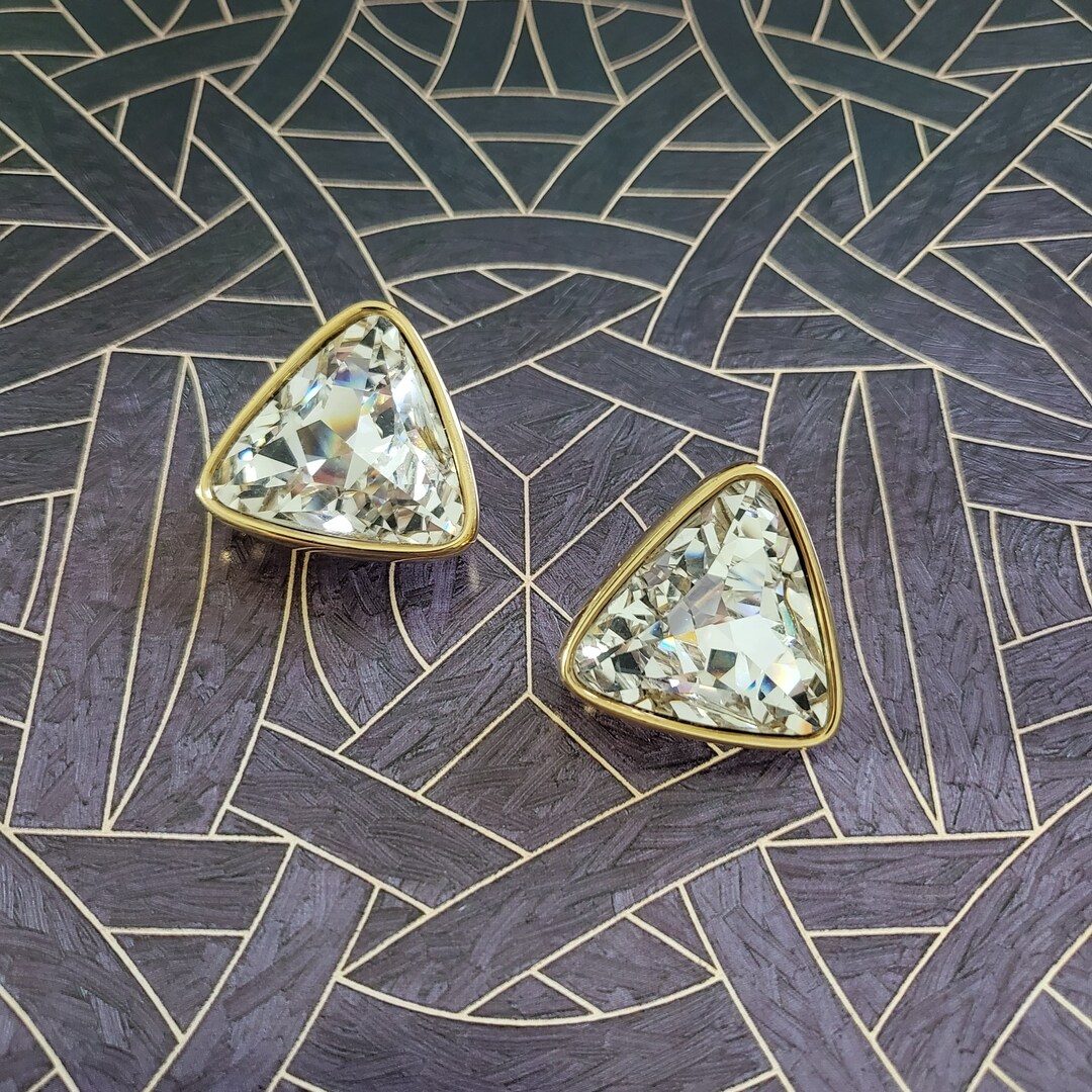 30771 Vintage Swarovski Kristallen Ohrstecker 14mm main image 0