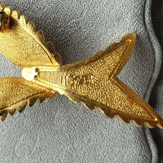 Brooch - Sphinx Gold Abstract Bird Brooch - image 6