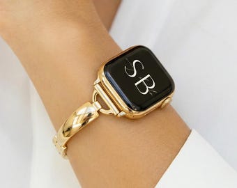 Stainless Steel Watch Bands for Apple Watch Series 11 10 9 8 SE 38mm 40mm 41mm 42mm 46mm Band Cuff Loop for Apple Watch,iWatch Strap For Her