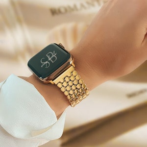 New Watch Band for Apple Watch Series 9 8 7 6 SE Ultra Gold Watch