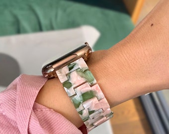 Lightweight Watch Band for Apple Watch Women 9 8 7 6 49mm 45mm 42mm 44mm 40mm 41mm/ iWatch Watchband Marble Look Strap Band/ Wristband CARO