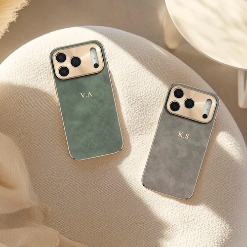 Personalized Suede iPhone Case for iPhone 17 16 15 14 Pro Max Initials  Engraving Monogram Leather Phone Case Gift Idea for Her Custom Case - Etsy