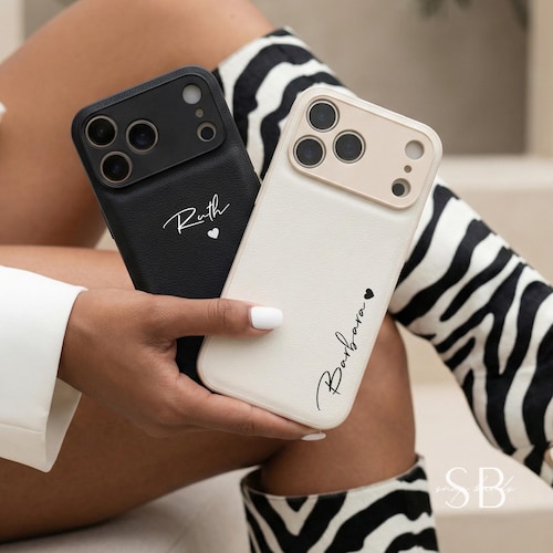 Personalized Leather Case for iPhone 17 Pro Max iPhone 16 iPhone