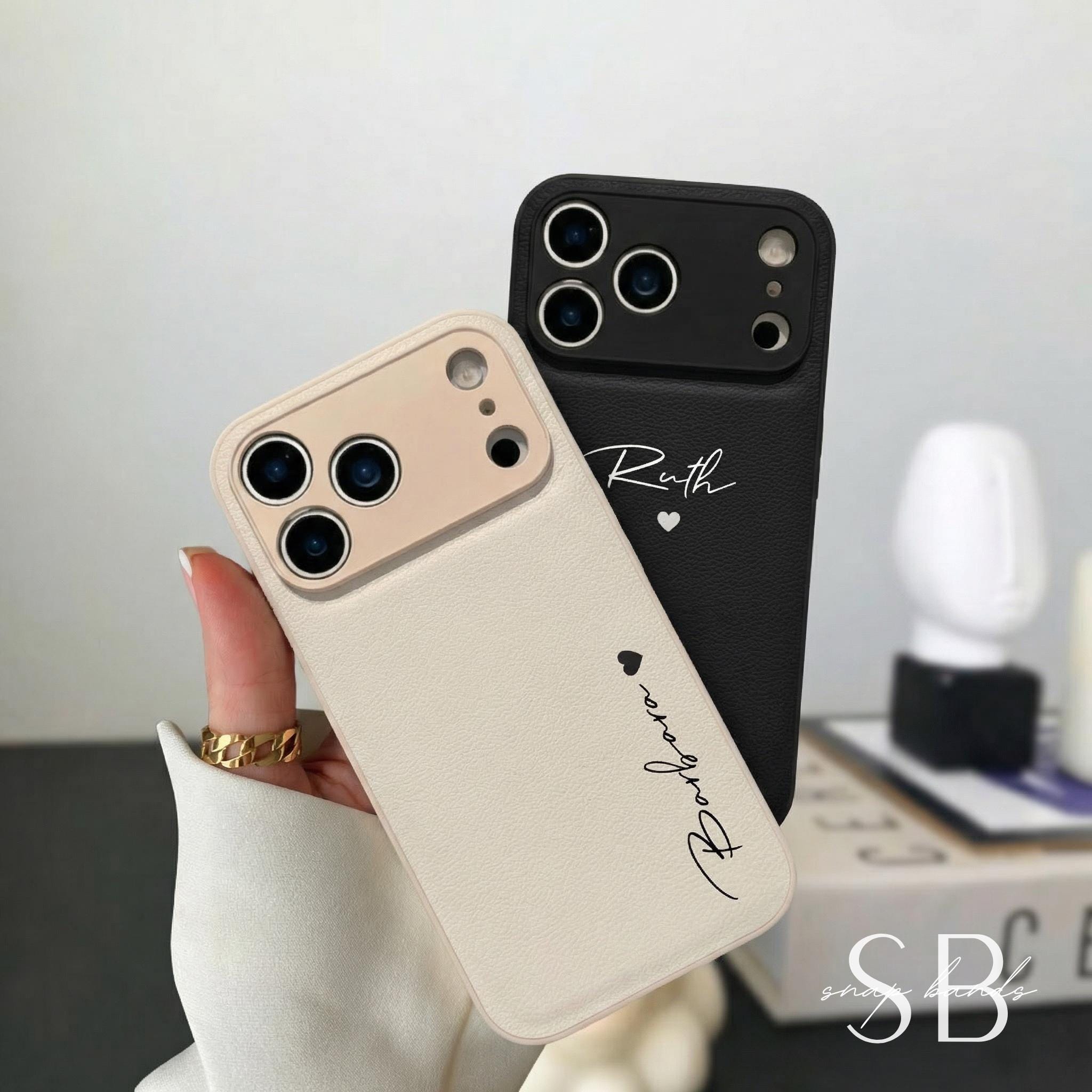 Personalized Leather Case for iPhone 18 Pro Max iPhone 17 iPhone