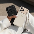 Personalized Leather Case for iPhone 17 Pro, iPhone 16 Phone case Initials Engraving, Monogram Engraved Vegan Leather Phone cases, Gift idea