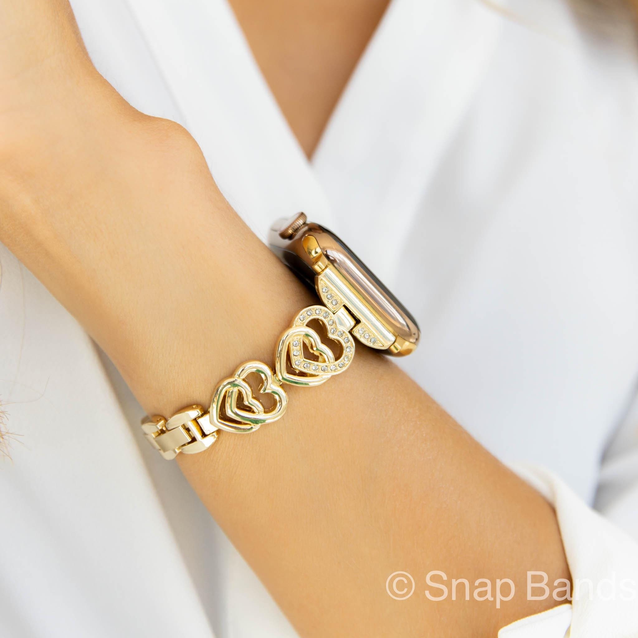 Gold Heart Cherub Bracelet Watch - Women\'s Accessories Love Cherub Bracelet - Cameo & Beyond main image 2