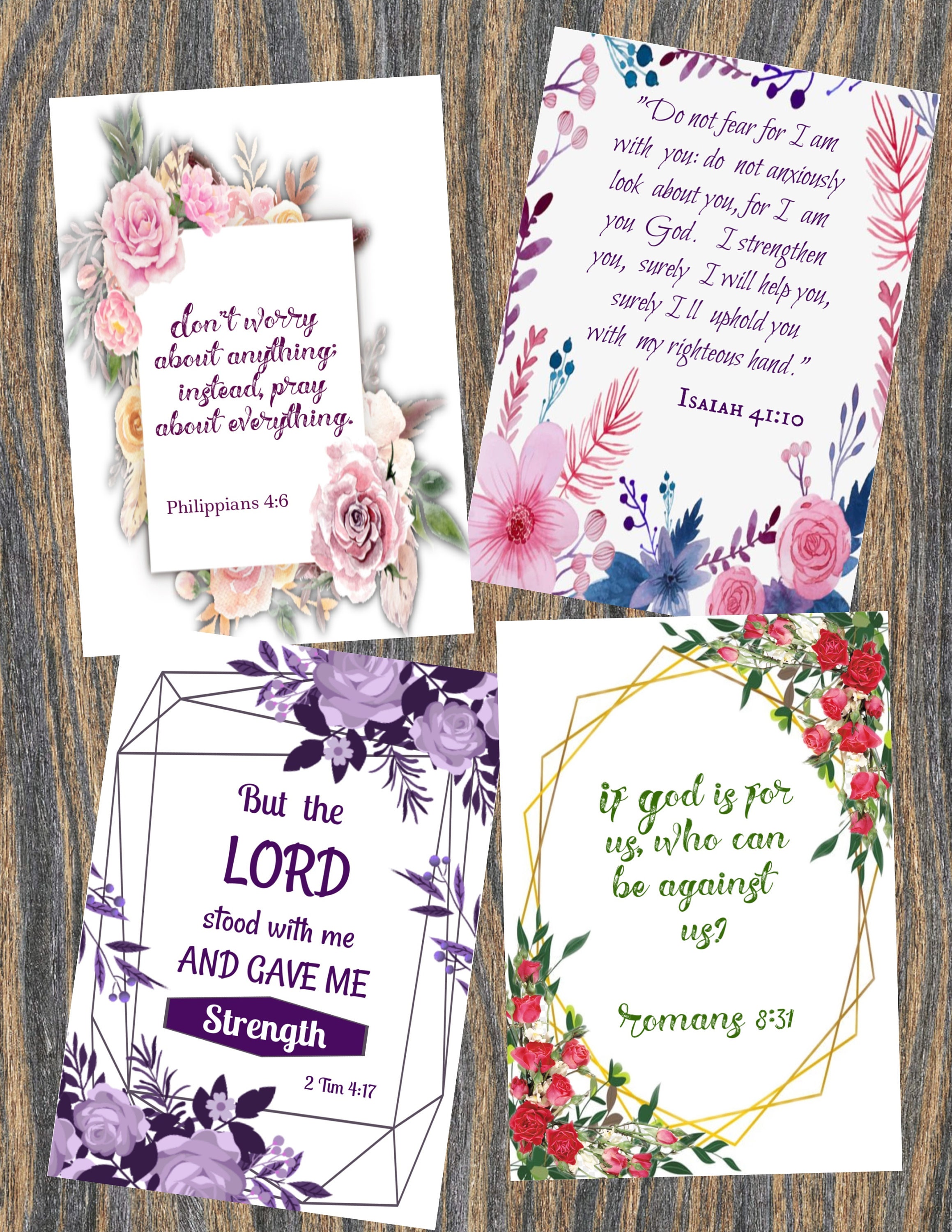 Religious Christian note cards set of 4 Etsy