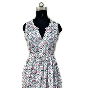 Schönes Sommerkleid,Baumwollkleid,Handabdruck Kleid,Handblock Kleid,Baumwolle Indianer Kleid,Flapper Kleid,Sketer Kleid,Kreis Kleid,Sommer