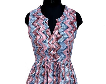 Hand Block Printed Cotton Summer Dress | Made in India