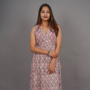 Hand Block Printed dress| Summer Dress| Cotton Dress| Floral print| Handmade| Made in India Block Print Dress, Printed Dress